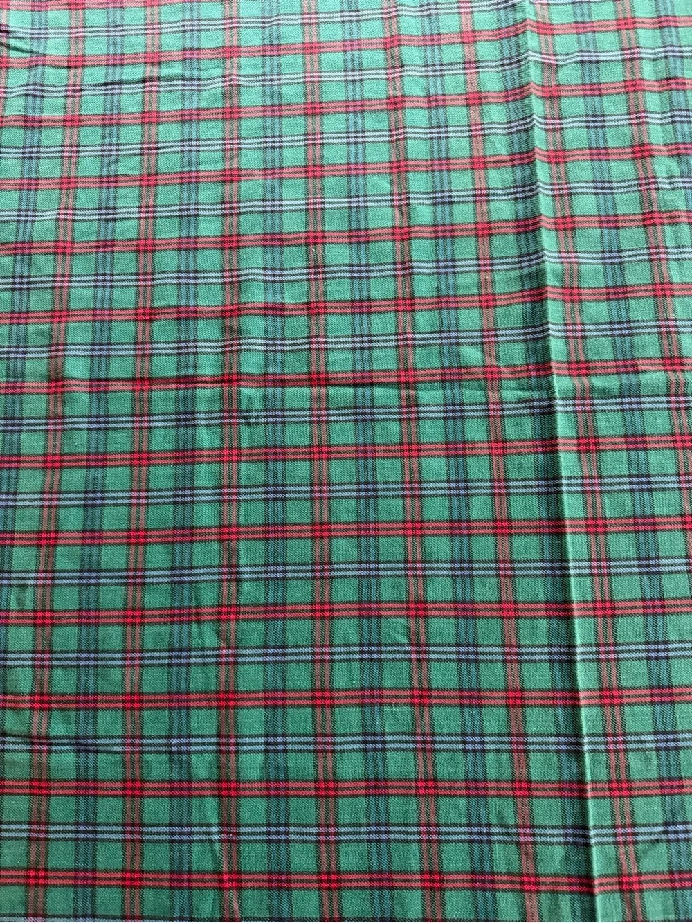 Vintage Tartan Cotton Tablecloth